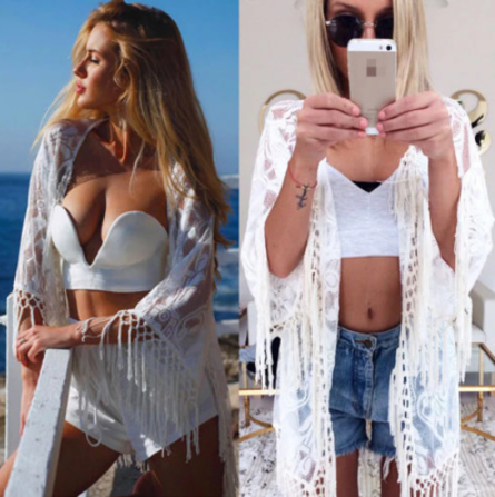 Beach Lace Loose Blouse Beach Bikini Cardigan